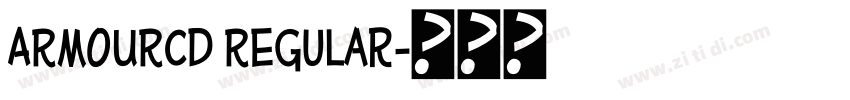 ARMOURCd Regular字体转换